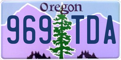 OR license plate 969TDA