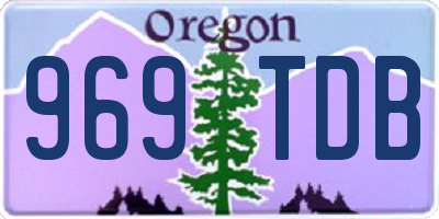 OR license plate 969TDB