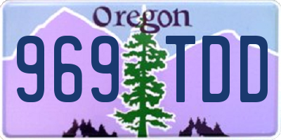 OR license plate 969TDD