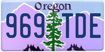 OR license plate 969TDE