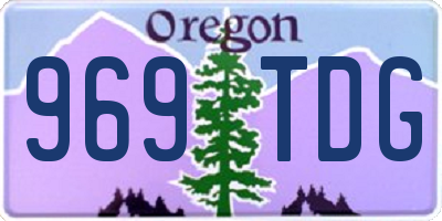 OR license plate 969TDG