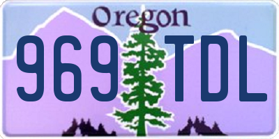 OR license plate 969TDL