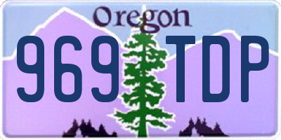 OR license plate 969TDP