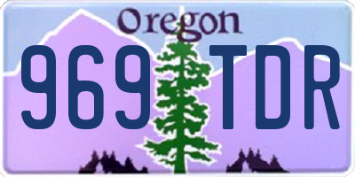 OR license plate 969TDR