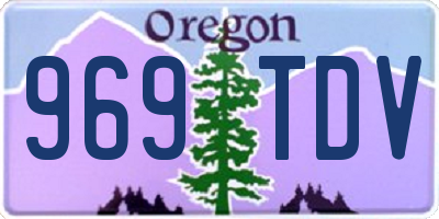 OR license plate 969TDV