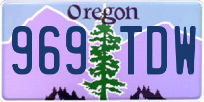 OR license plate 969TDW