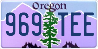 OR license plate 969TEE