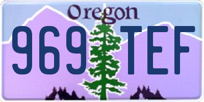 OR license plate 969TEF
