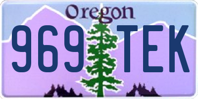 OR license plate 969TEK