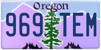 OR license plate 969TEM