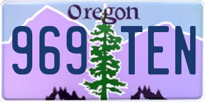 OR license plate 969TEN