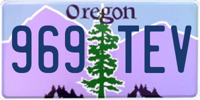 OR license plate 969TEV
