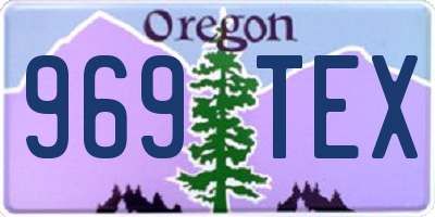 OR license plate 969TEX