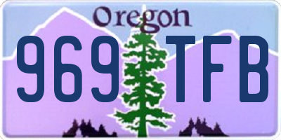 OR license plate 969TFB