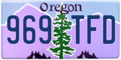OR license plate 969TFD