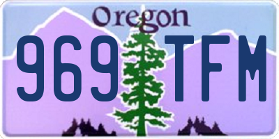 OR license plate 969TFM