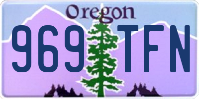 OR license plate 969TFN