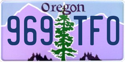 OR license plate 969TFO