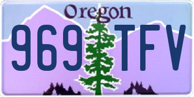 OR license plate 969TFV