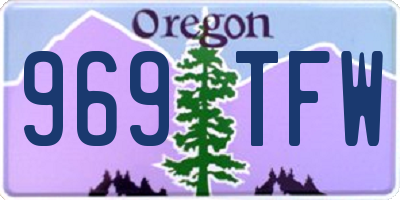 OR license plate 969TFW