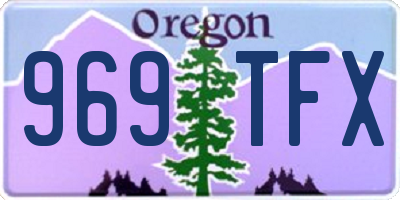 OR license plate 969TFX