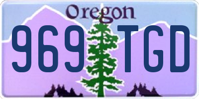 OR license plate 969TGD