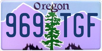 OR license plate 969TGF