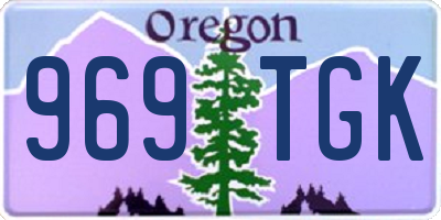 OR license plate 969TGK