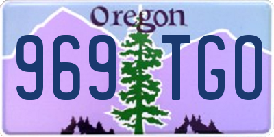 OR license plate 969TGO