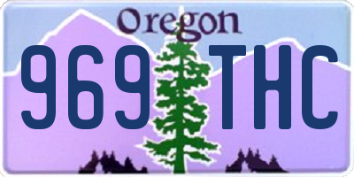 OR license plate 969THC