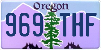OR license plate 969THF