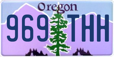 OR license plate 969THH