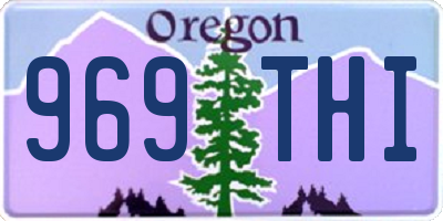 OR license plate 969THI