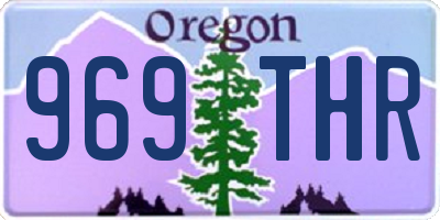 OR license plate 969THR