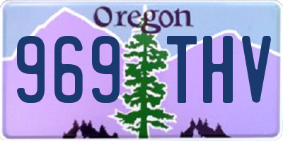 OR license plate 969THV