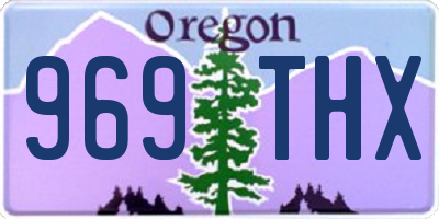 OR license plate 969THX