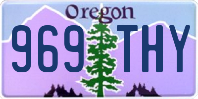 OR license plate 969THY