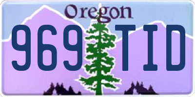 OR license plate 969TID