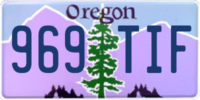 OR license plate 969TIF