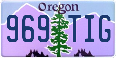 OR license plate 969TIG
