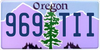 OR license plate 969TII
