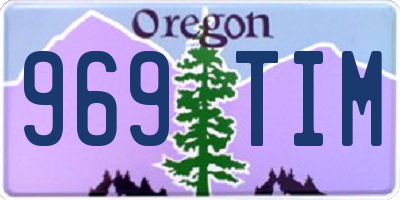 OR license plate 969TIM