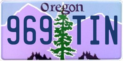 OR license plate 969TIN