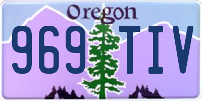 OR license plate 969TIV