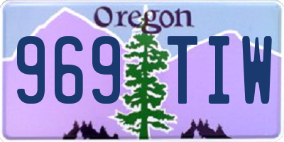 OR license plate 969TIW