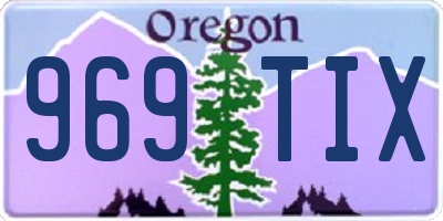 OR license plate 969TIX