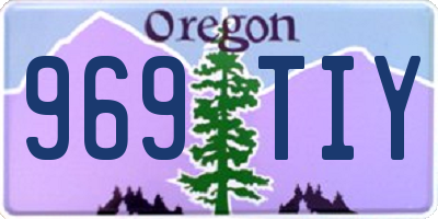 OR license plate 969TIY