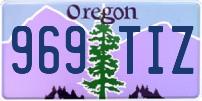 OR license plate 969TIZ