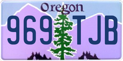 OR license plate 969TJB
