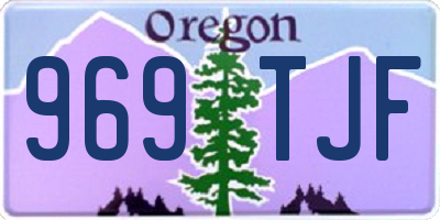 OR license plate 969TJF